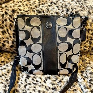 Coach canvas crossbody bag